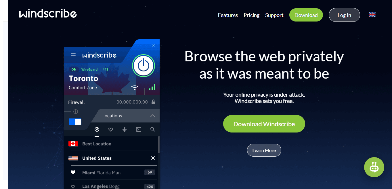 windscribe screenshot